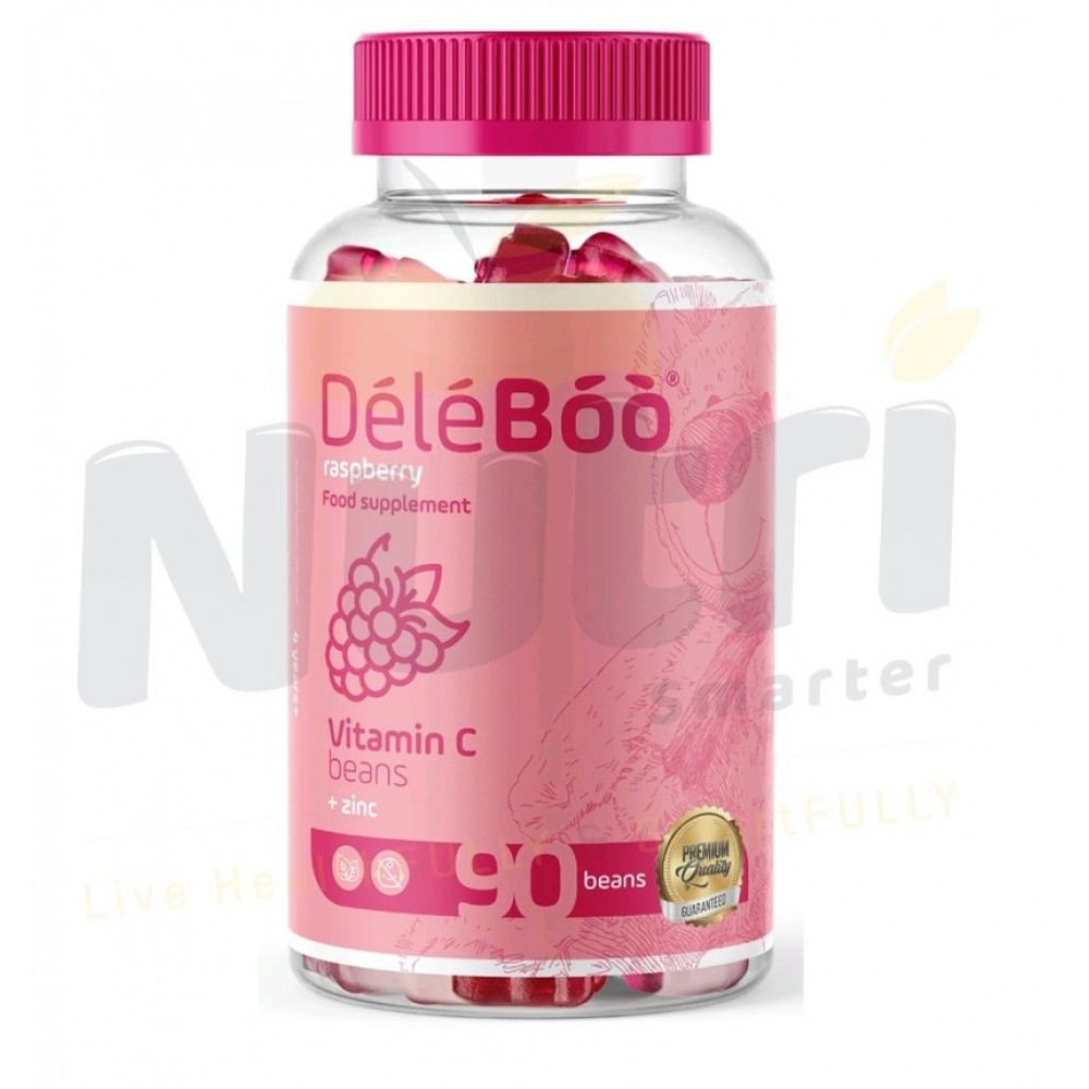 DeleBoo Vitamin C + Zinc Raspberry  90 BEANS